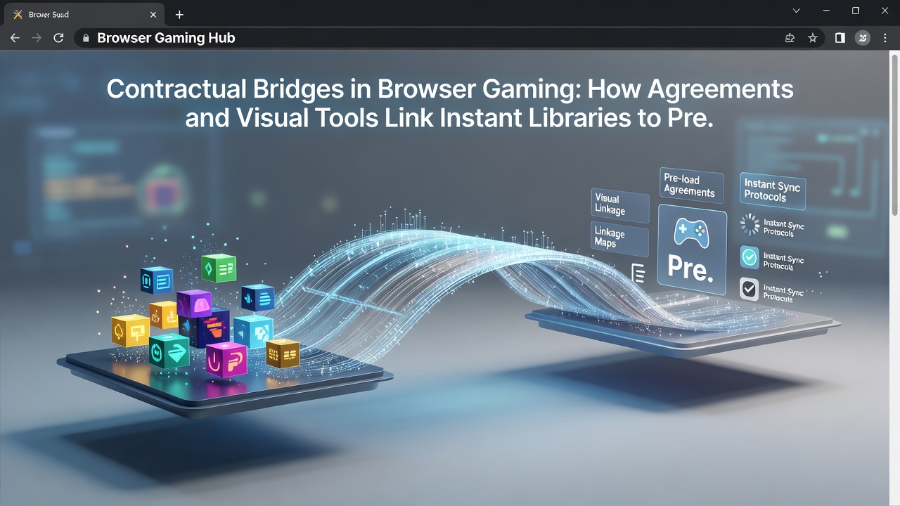 Diagram showing visual tools and interface elements bridging instant play libraries to premium poker network access points