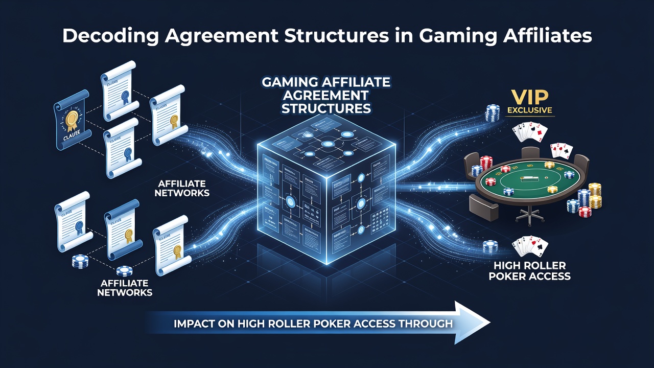 Screenshot of a gaming platform interface highlighting VIP poker access features linked to affiliate agreements