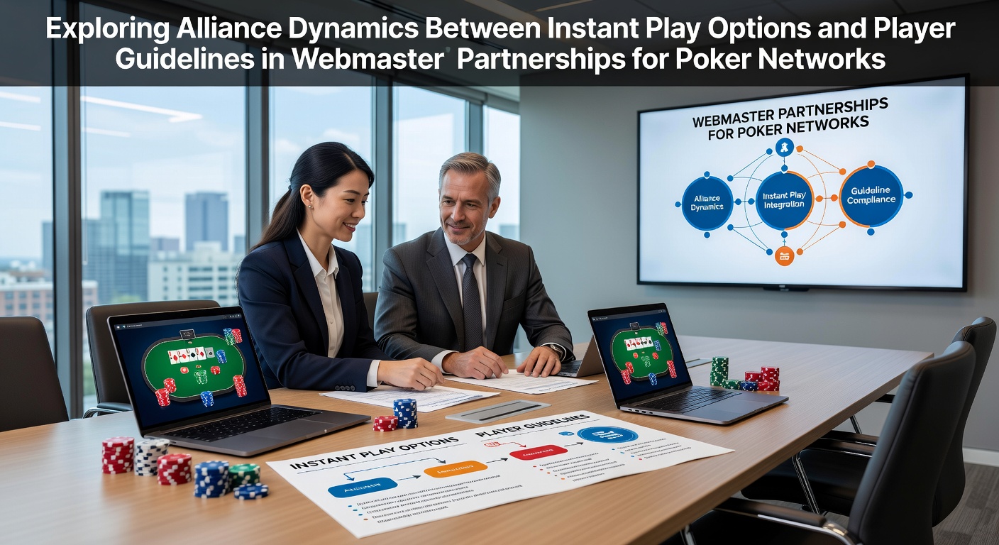 Webmaster reviewing instant play poker interface alongside compliance documentation on a desktop setup