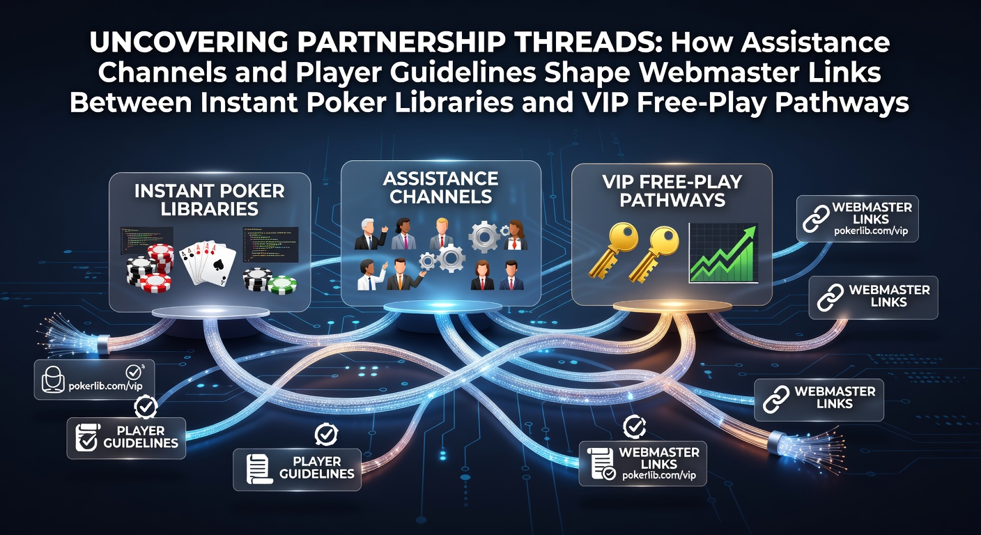 Webmaster linking instant poker libraries to VIP free-play pathways through affiliate networks and support structures